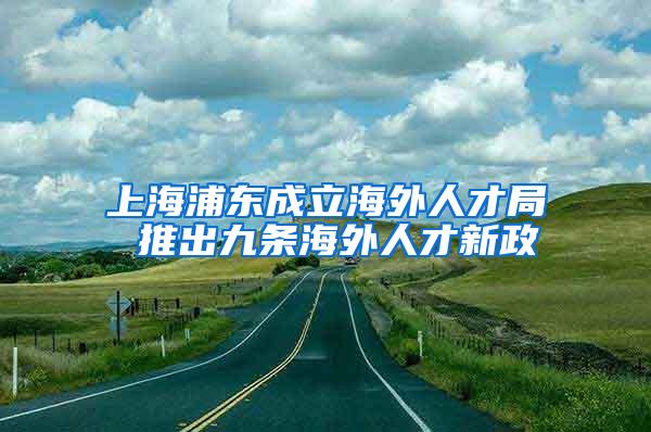 上海浦东成立海外人才局 推出九条海外人才新政