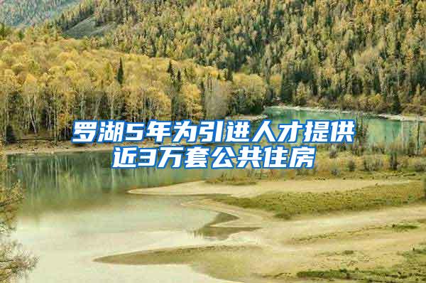 罗湖5年为引进人才提供近3万套公共住房