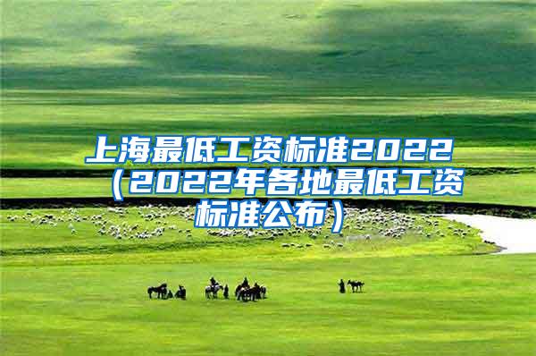 上海最低工资标准2022（2022年各地最低工资标准公布）