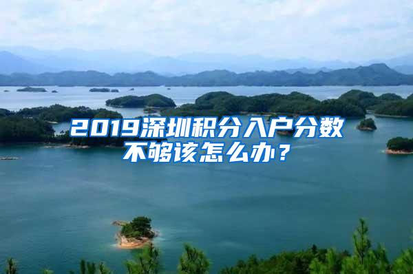 2019深圳积分入户分数不够该怎么办？