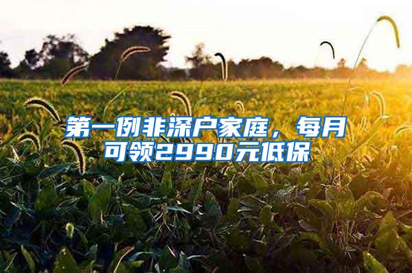 第一例非深户家庭，每月可领2990元低保