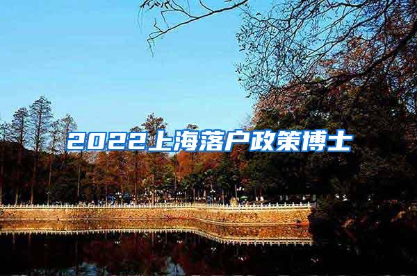 2022上海落户政策博士