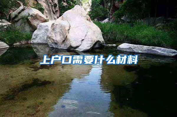 上户口需要什么材料