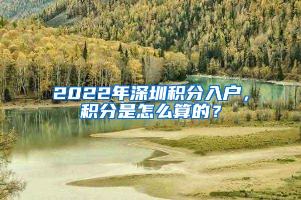 2022年深圳积分入户，积分是怎么算的？