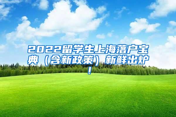 2022留学生上海落户宝典（含新政策）新鲜出炉！