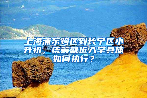 上海浦东跨区到长宁区小升初，统筹就近入学具体如何执行？