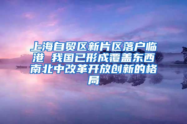 上海自贸区新片区落户临港 我国已形成覆盖东西南北中改革开放创新的格局