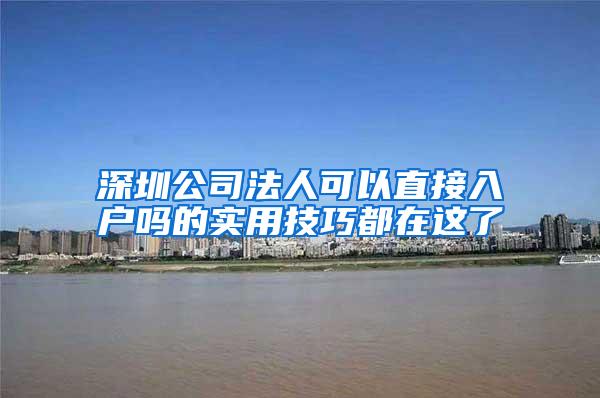 深圳公司法人可以直接入户吗的实用技巧都在这了