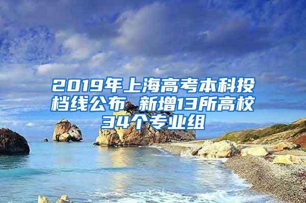 2019年上海高考本科投档线公布 新增13所高校34个专业组