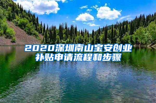 2020深圳南山宝安创业补贴申请流程和步骤