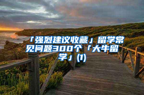 「强烈建议收藏」留学常见问题300个「大牛留学」(1)