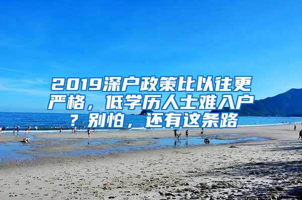 2019深户政策比以往更严格，低学历人士难入户？别怕，还有这条路