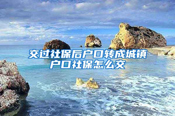 交过社保后户口转成城镇户口社保怎么交