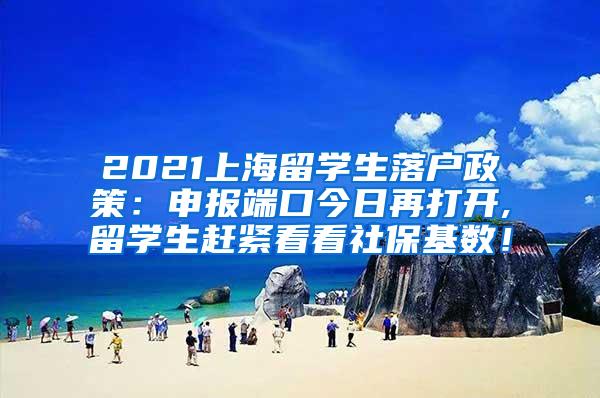 2021上海留学生落户政策：申报端口今日再打开,留学生赶紧看看社保基数！