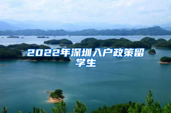 2022年深圳入户政策留学生