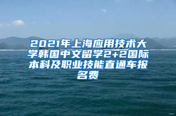 2021年上海应用技术大学韩国中文留学2+2国际本科及职业技能直通车报名费