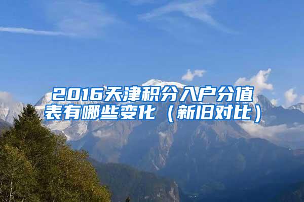 2016天津积分入户分值表有哪些变化（新旧对比）