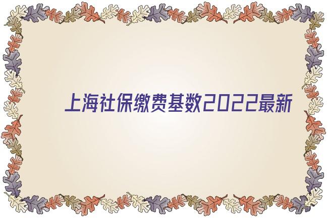 上海社保缴费基数2022最新