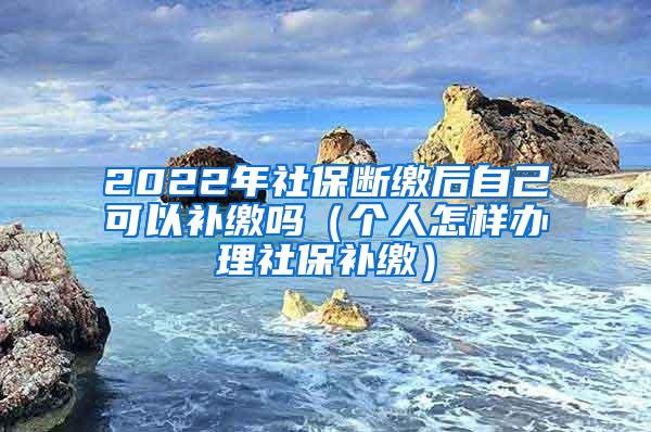 2022年社保断缴后自己可以补缴吗（个人怎样办理社保补缴）