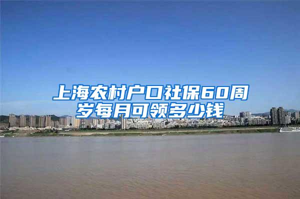 上海农村户口社保60周岁每月可领多少钱
