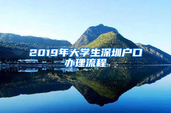 2019年大学生深圳户口办理流程