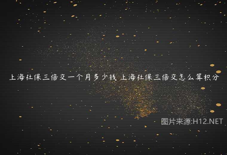 上海社保三倍交一个月多少钱 上海社保三倍交怎么算积分
