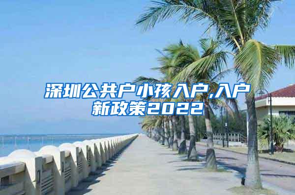 深圳公共户小孩入户,入户新政策2022