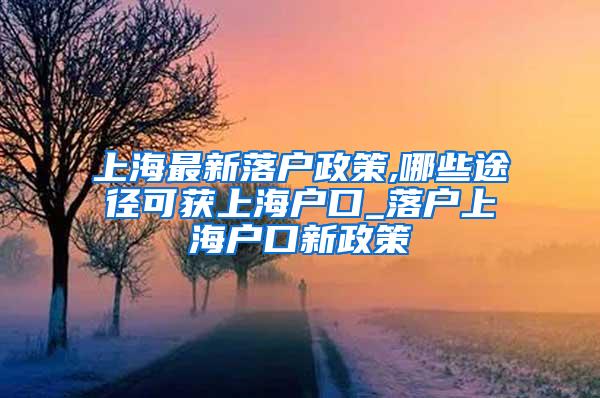 上海最新落户政策,哪些途径可获上海户口_落户上海户口新政策