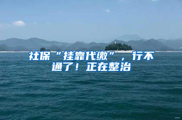 社保“挂靠代缴”，行不通了！正在整治