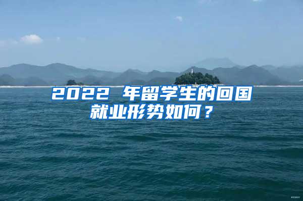 2022 年留学生的回国就业形势如何？