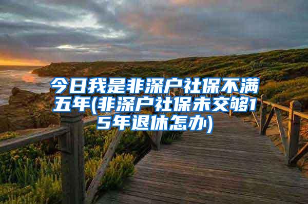 今日我是非深户社保不满五年(非深户社保未交够15年退休怎办)