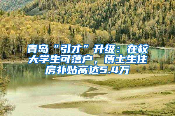 青岛“引才”升级：在校大学生可落户，博士生住房补贴高达5.4万