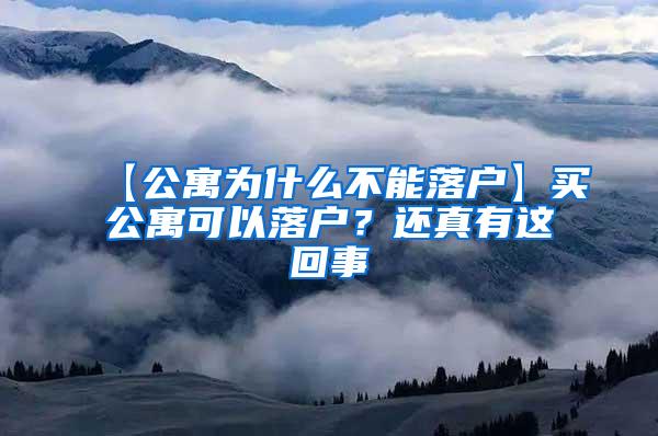 【公寓为什么不能落户】买公寓可以落户？还真有这回事