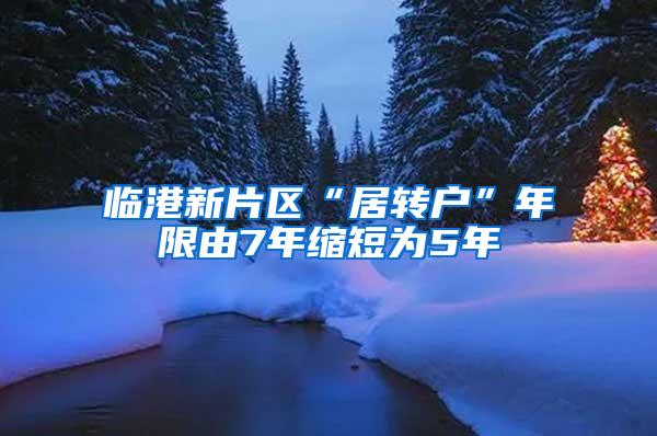 临港新片区“居转户”年限由7年缩短为5年