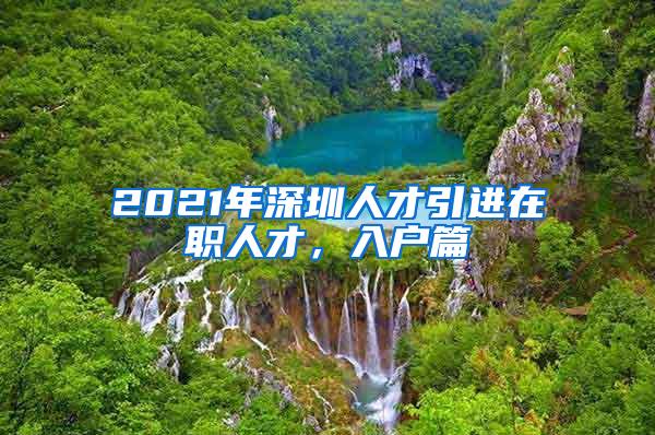 2021年深圳人才引进在职人才，入户篇