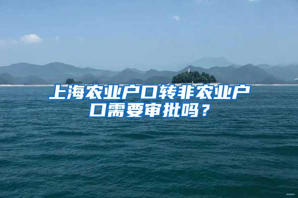 上海农业户口转非农业户口需要审批吗？