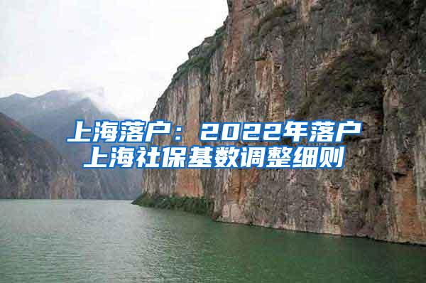 上海落户：2022年落户上海社保基数调整细则