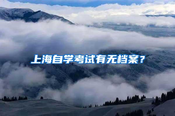 上海自学考试有无档案？