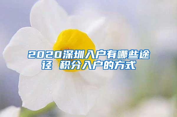 2020深圳入户有哪些途径 积分入户的方式