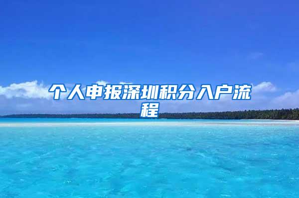 个人申报深圳积分入户流程