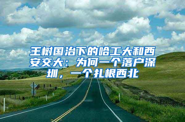 王树国治下的哈工大和西安交大：为何一个落户深圳，一个扎根西北