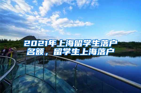 2021年上海留学生落户名额，留学生上海落户