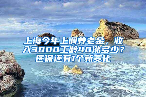 上海今年上调养老金，收入3000工龄40涨多少？医保还有1个新变化