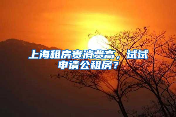上海租房贵消费高，试试申请公租房？