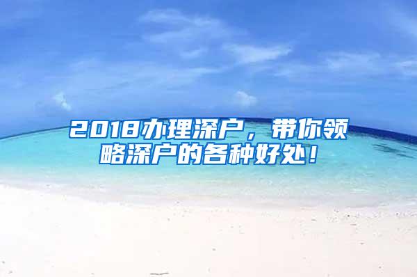 2018办理深户，带你领略深户的各种好处！