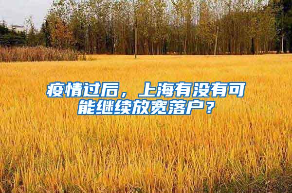 疫情过后，上海有没有可能继续放宽落户？