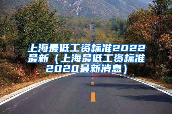 上海最低工资标准2022最新（上海最低工资标准2020最新消息）
