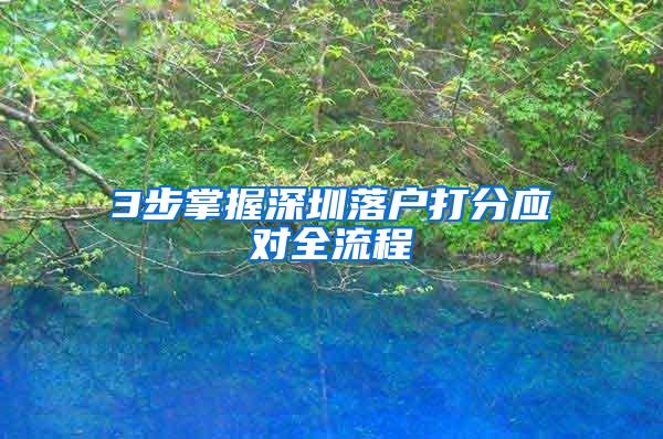 3步掌握深圳落户打分应对全流程