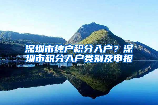 深圳市纯户积分入户？深圳市积分入户类别及申报