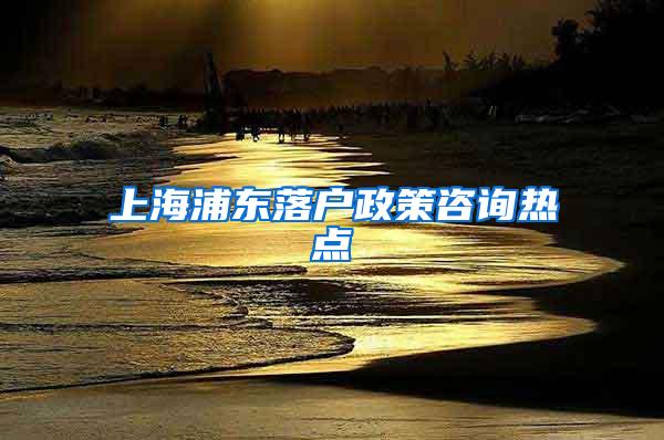 上海浦东落户政策咨询热点